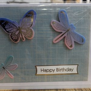 Happy birthday dragonfly card