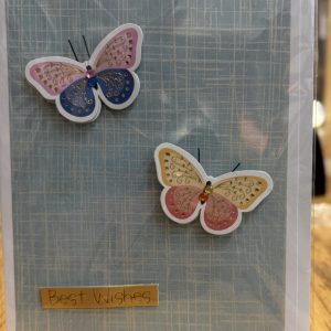 Best wishes butterfly card