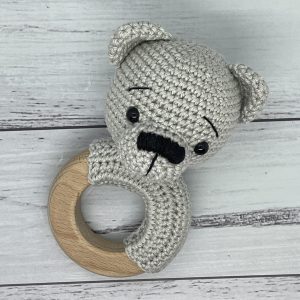 Baby Rattle - Grey Bear