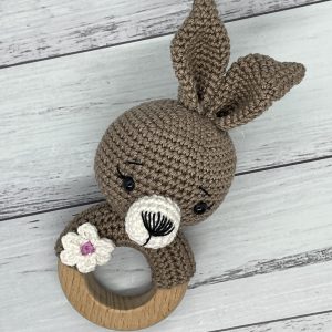 Baby Rattle - Spring Brown Bunny