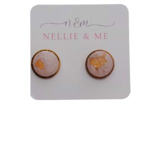 Soft pink and gold small studs