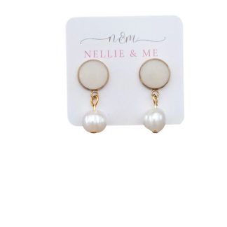 classic freshwater pearl drop earrings