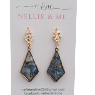 Azure artisan drop earrings