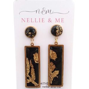 gold leaf earrings