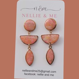 Sunset glow geometric dangles