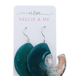 Oversize hoops in sea green