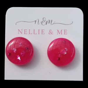 Hot pink studs