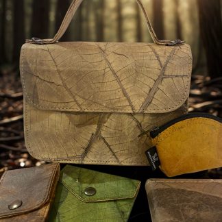 Vegan Leaf Leather Curve Bag