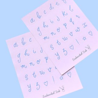 Curly Alphabet Sticker Sheet