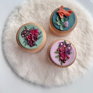 Floral Trinket Pots - Hand sculpted