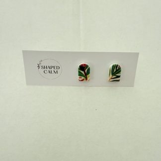 Native print stud earrings