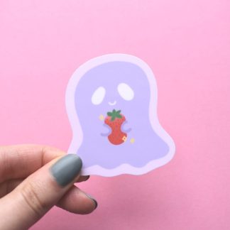 Strawberry Ghost Sticker