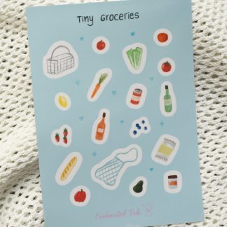 Tiny Groceries Clear Sticker Sheet