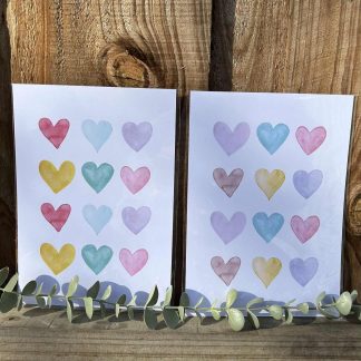 A4 wall prints - Hearts